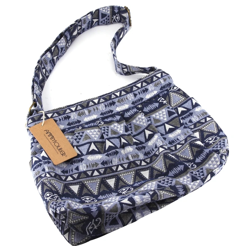 Annmouler, большая Вместительная женская сумка на плечо, винтажная брендовая сумка через плечо, много карманов, сумка-хобо для девушек