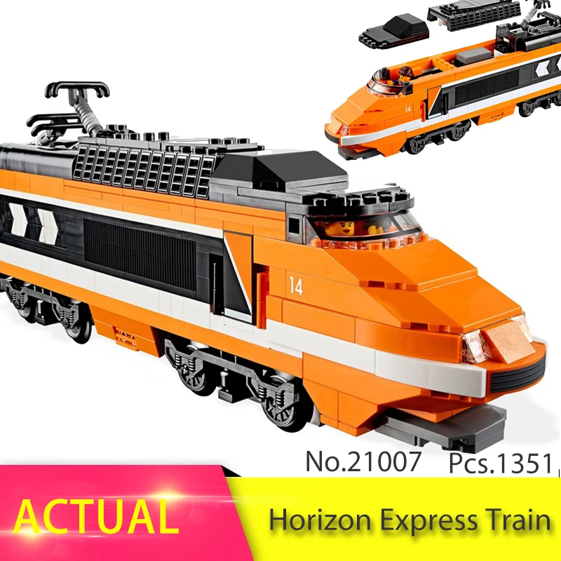 

Technic 1351pcs 21007 The Horizon Express Train Model Building Block Brick Birthday Gift 10233 Toy For Children