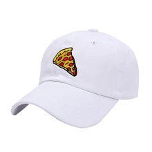 Спортивная Кепка для женщин и мужчин с вышивкой пиццы, хлопковая шапка, головной убор, спортивная одежда для улицы с регулируемой застежкой сзади