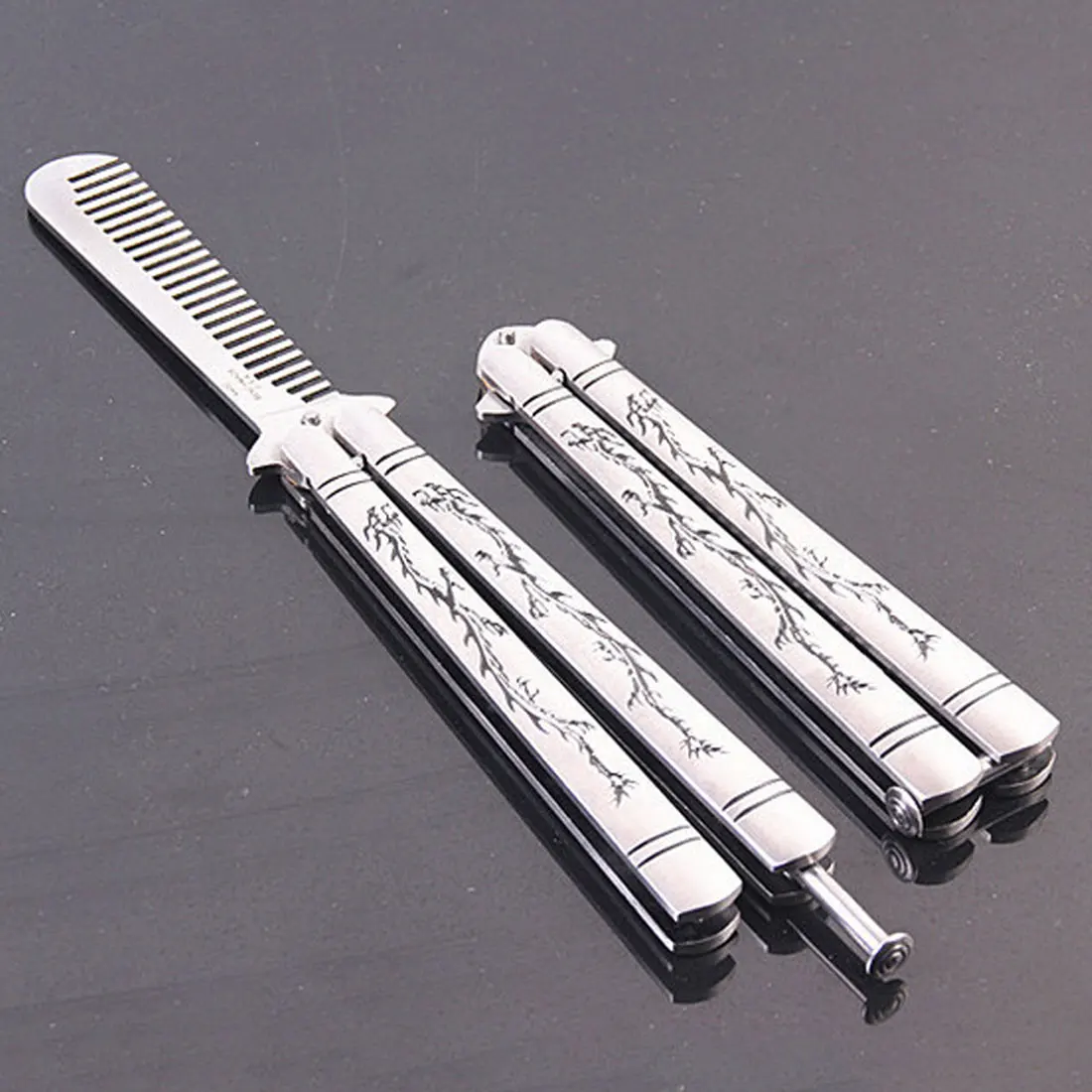 Тренировочный складной нож Balisong из нержавеющей стали с титановым покрытием и