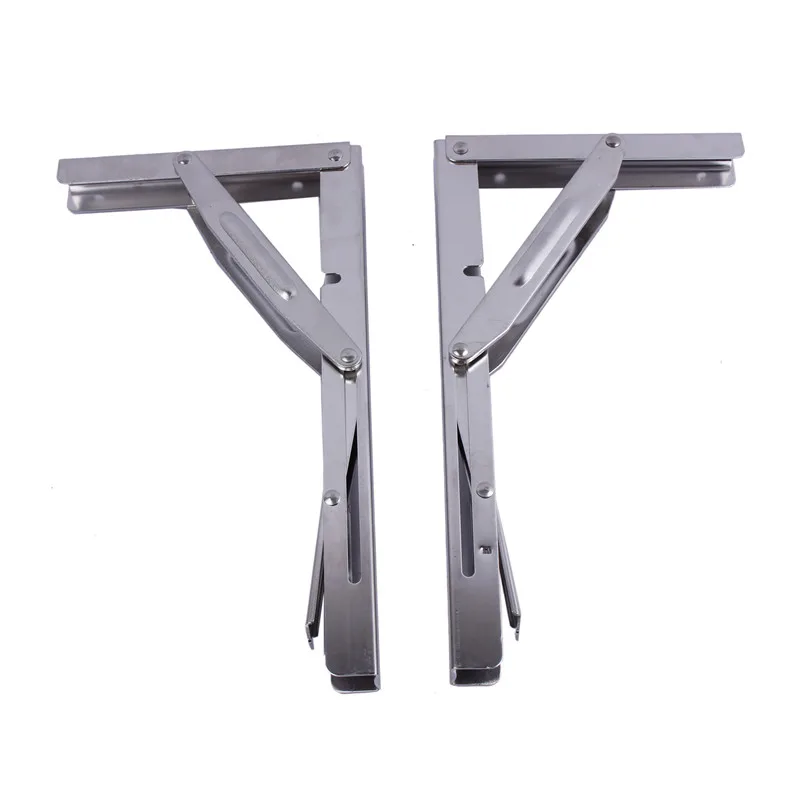 

Home Furnishing Heavy Duty Stainless Steel Shelf Bracket 11" Folding Table Seat Brackets 250KG Load