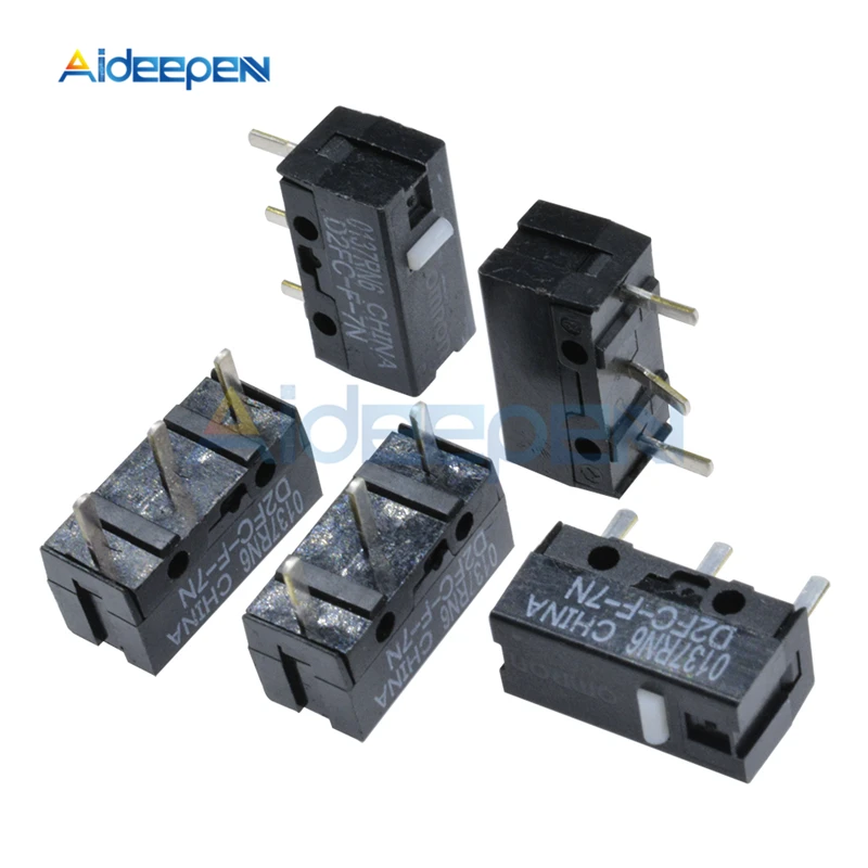 5 шт./лот OMRON Mouse Micro Switch кнопка для мыши с резьбой 3 штырьками поддержкой D2FC новая