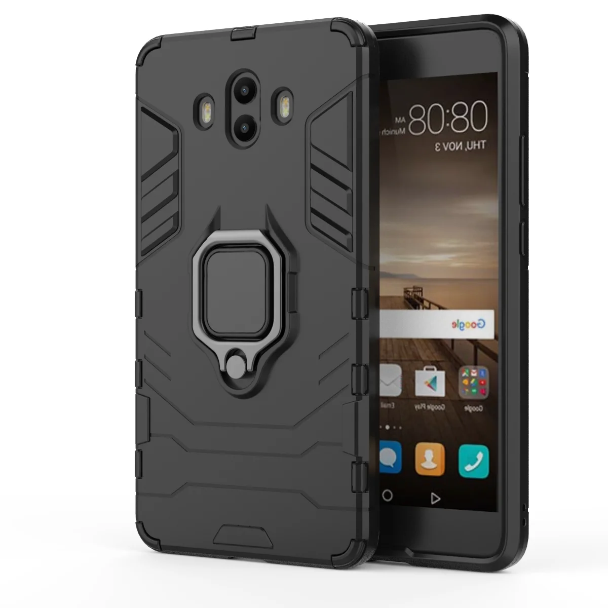 Phone Case for Huawei Mate 10 20 9 ring holder Anti-knock soft tpu hard pc Back Cover 20x pro lite Shockproof shell | Мобильные
