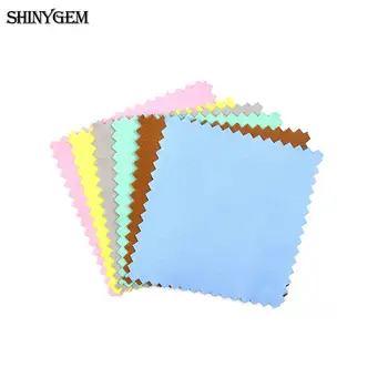 

ShinyGem 8mm Silver Polish Cloth Wholesale Lots Bulk Random Color Burnishing Buffing Cleaning Fabric Cloth Jewelry Cleaner 20pcs