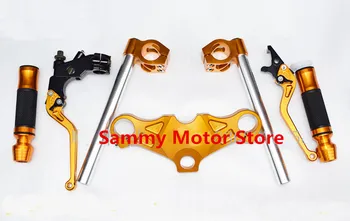 

GN/EN 125 Horizon Racing CNC Brake Clutch Handle Grips Bars Motorcycle Handlebar Levers With Crown