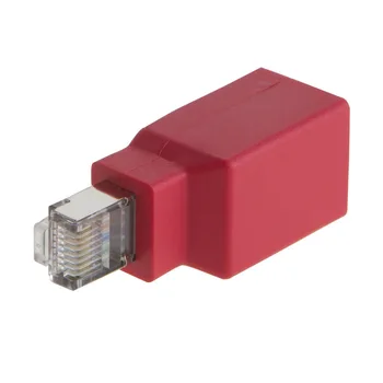 

(Crossover) Adapter, Cat6/Cat5e Ethernet RJ45 Male/Female Adapter to Connect 2 Computers with a Standard LAN Cable