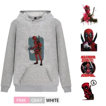 Marvel Avengers Graffiti Deadpool Fashion Fleecy Men/woman pink Hoodie Kangaroo Pocket Casual Teen Jersey A193291 kangaroo pocket tie dye hoodie