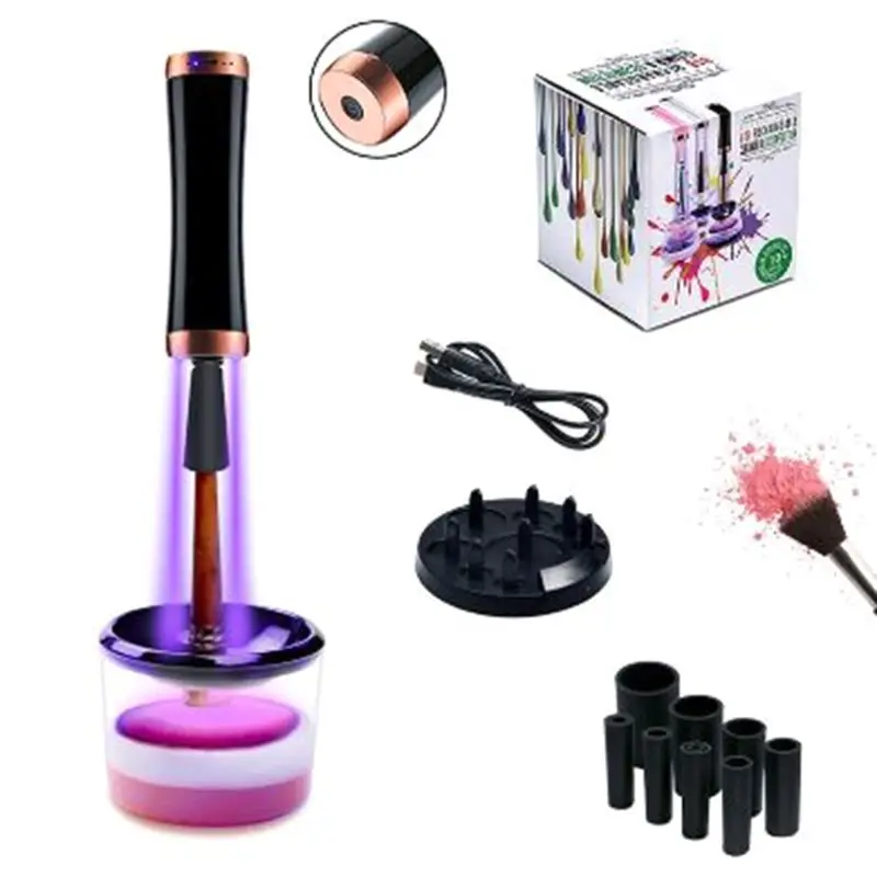 

Auto Makeup Brush Cleaner & Dryer USB Rechargeable with UV Disinfection Brushes Cleaning Machine