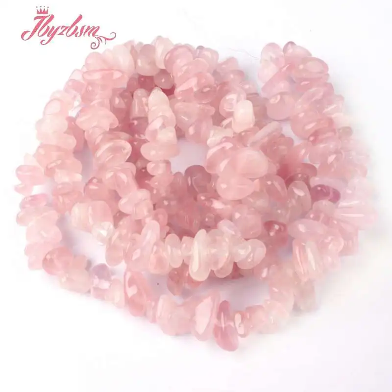 

4x6-6x10mm Irregular Shape Malaysia Roses Quartz Natural Stone Beads For DIY Necklace Bracelats Jewelry Making 34" Free Shipping