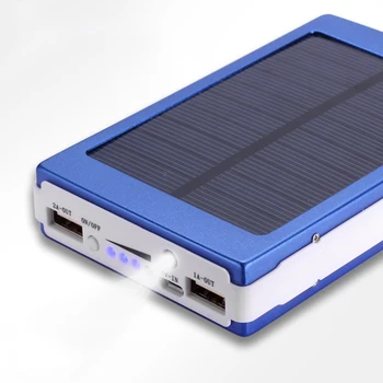 

30000mAh Solar Battery Portable Charger Dual Output USB External Battery Long Lasting High Capacity for Mobile Phone Solar