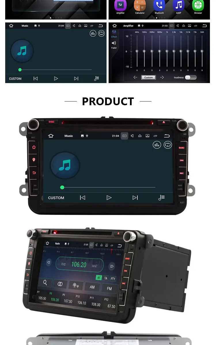 Excellent TOPBSNA Android 7.1 Car DVD Player For Volkswagen VW Passat B6 CC b7 Polo MK4 MK5 Golf 4 5 Tiguan Jetta BORA 2 Din GPS Navi RDS 7