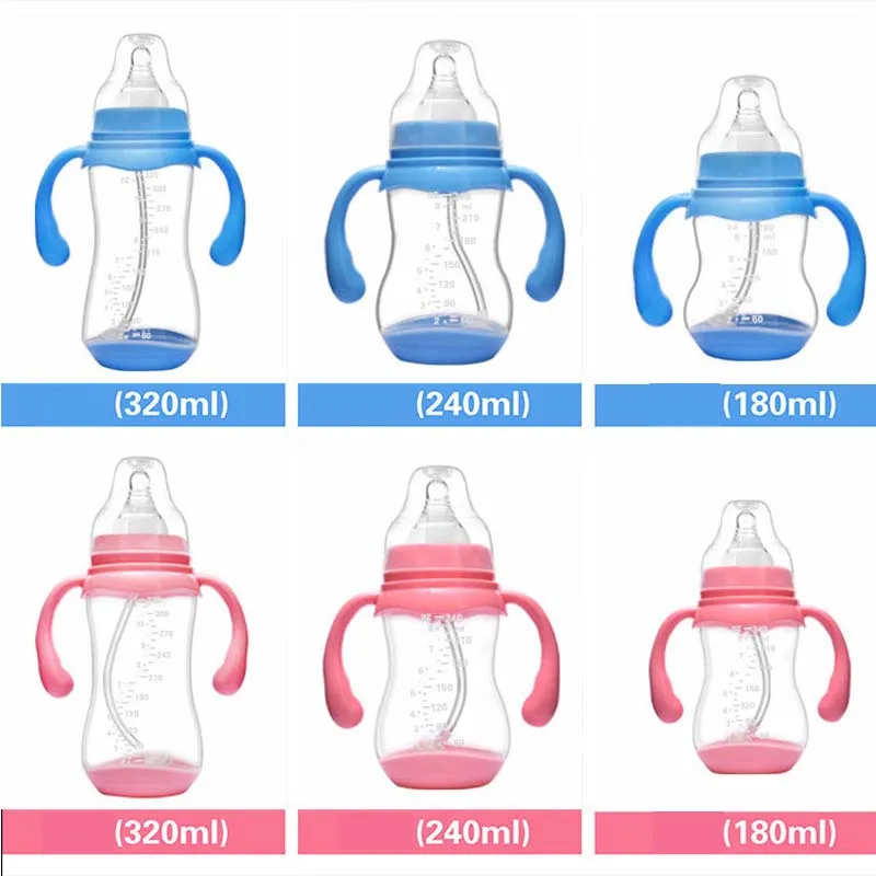 180/240/320 мл бутылочка для кормления младенцев бутылочка для молока кормление грудью бутылочка для кормления Детская кружка для воды Детские Силиконовые PP BPA бесплатно