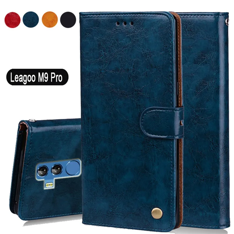 

Luxury PU Leather Slip-resistant Flip Wallet Case For Leagoo M9 Pro Book Case 5.72" Back Cover Case W01
