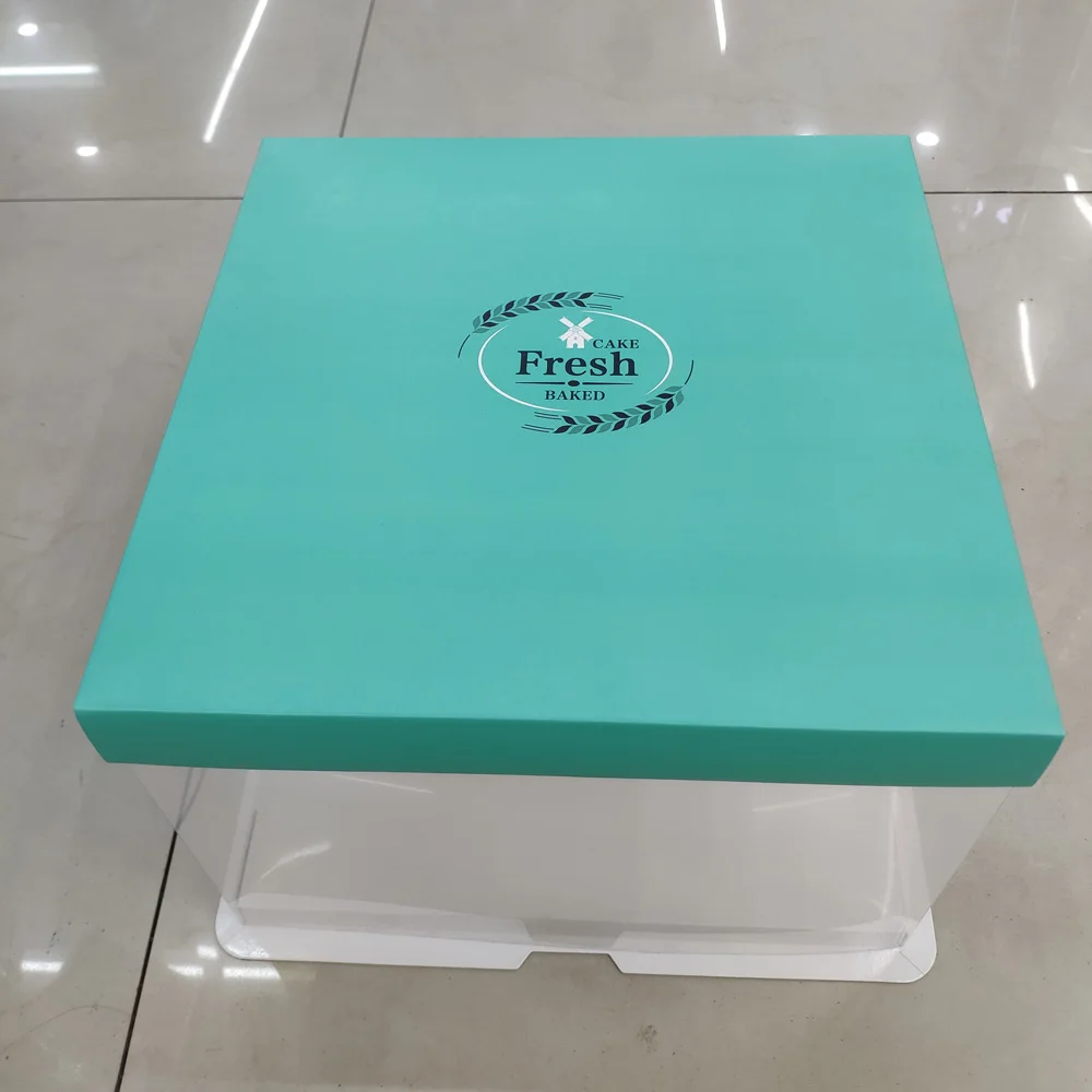 Дизайн 5 размеров 8 узоров прозрачная коробка для торта прозрачный цветок подарочная коробка Новые узоры прозрачная боковая бумага основа верхняя коробка для торта - Цвет: Wheat