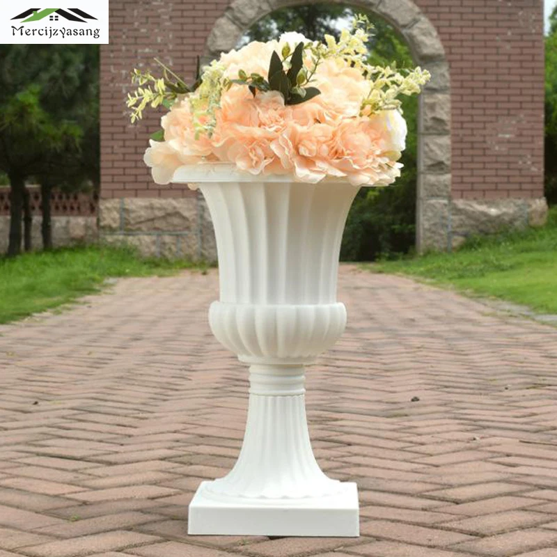 8Pcs/Lot Flower Vases Floor Plastic Vase Plant Floral Holder Flower Pot Road Lead 50cm for Home