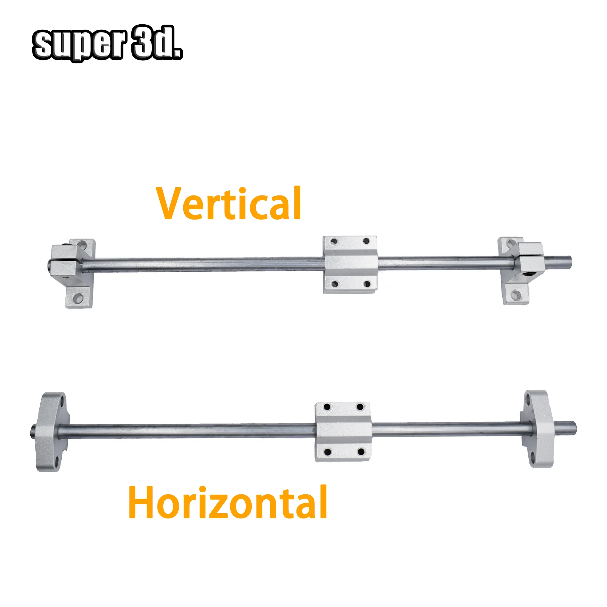 1 комплект OD8mm рельс оптическая ось 250/300/320/350/400/500 мм+ глубокий шаровой подшипник паза SC8UU втулка скольжения+ SK8 Поддержка база