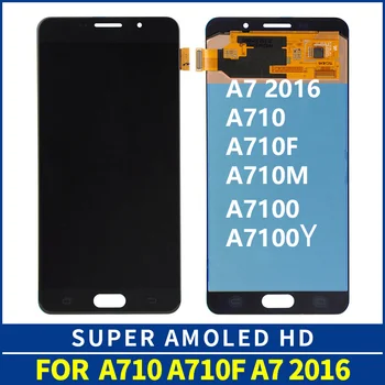 

Super AMOLED For SAMSUNG GALAXY A7 2016 A710 A710F LCD Display Touch Screen Digitizer Assembly Replacement A710FD A710M