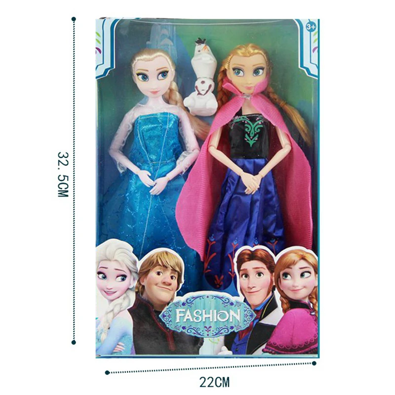 Disney 2019 New Frozen Princess Plush Doll Fairy Kid Girl DIY Toy Handmade Dress Up Aisha Ana Lovely Model Child Birthday Gift