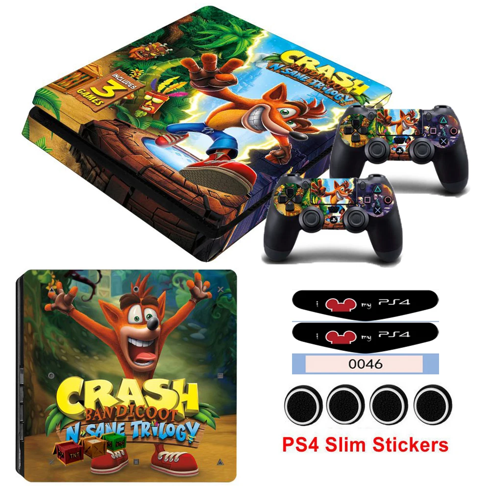 Горячая Распродажа чехол наклейка Crash Bandicoot N Skin для Playstation 4 Slim PS4 консоль наклейки