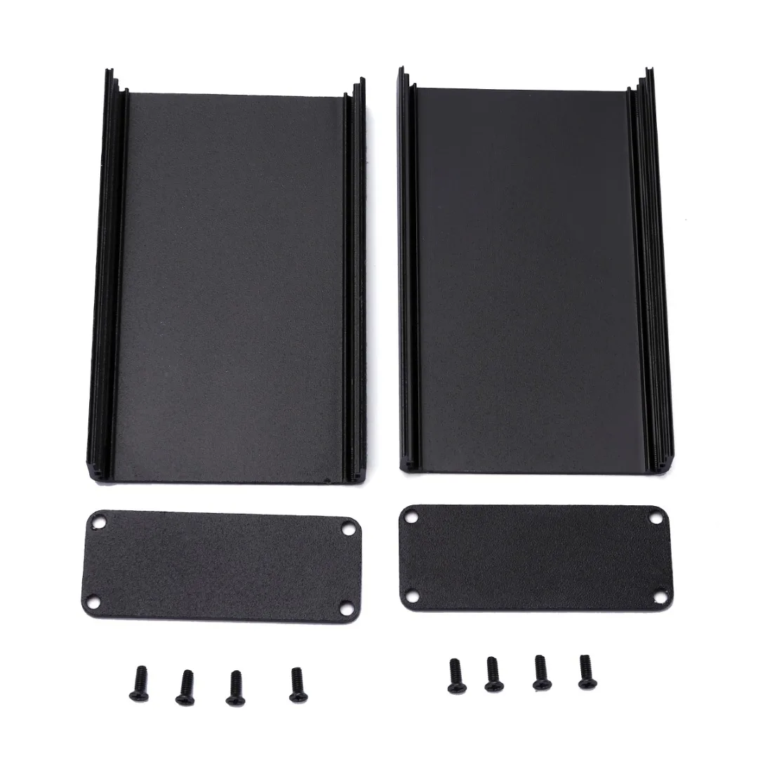 Черный алюминиевый PCB ящик для инструментов Штампованный корпус DIY чехол для электронного проекта 80x50x20mm