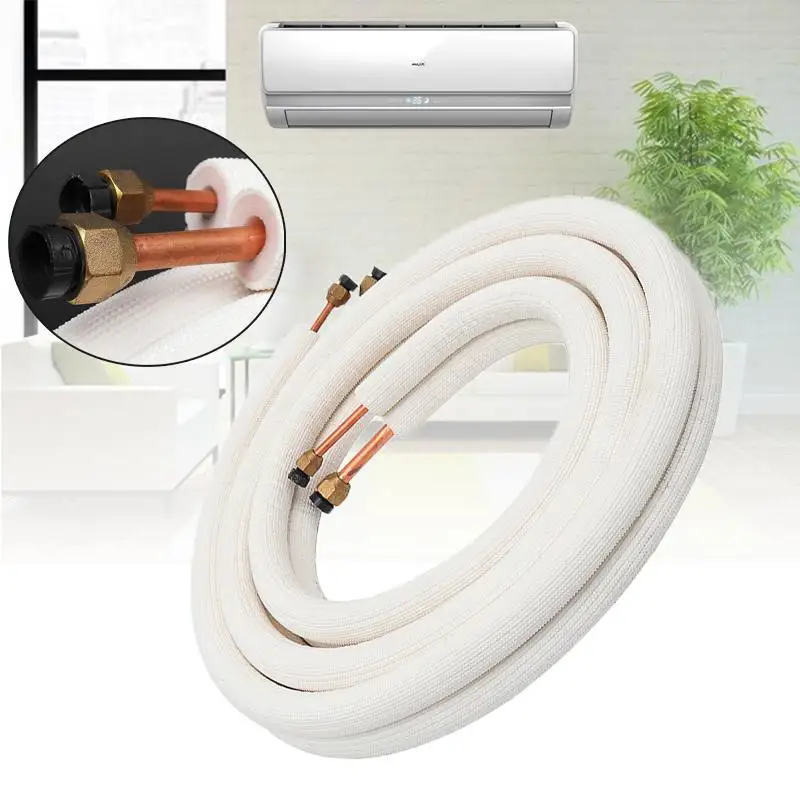 

3 Meter Air Conditioner Pair Coil Tube Set 1/4'' 1/2'' Insulate Copper Aluminum Pipe Split Line Wire Home Air Conditioner Parts