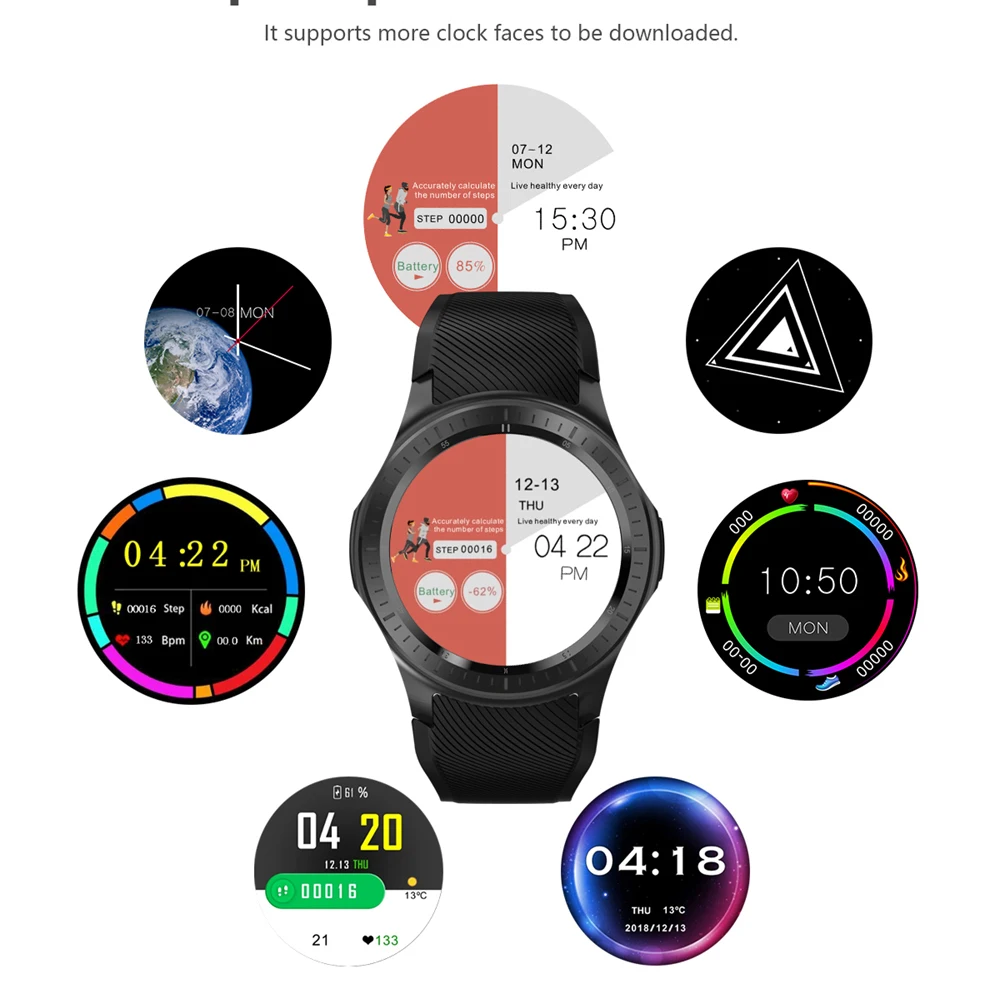 GPS фитнес трекер умные часы DM368 Plus Android 7 14G 1 Гб + 16 WIFI Bluetooth пульсометр шагомер