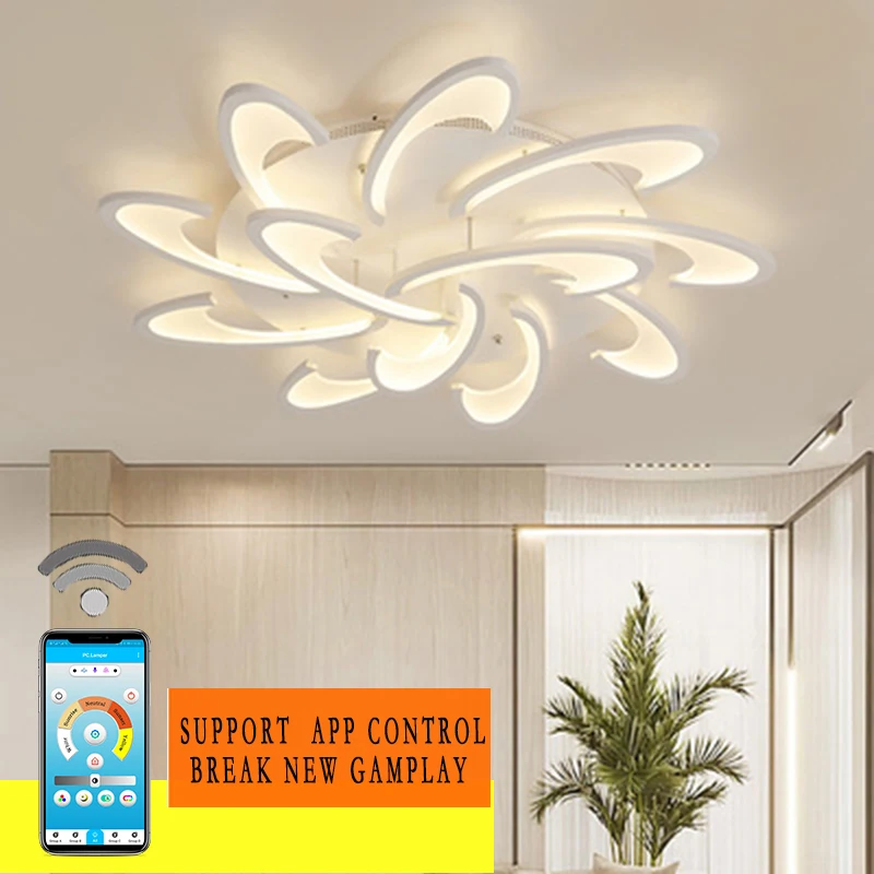 

remote control LED Chandelier Living Room Acrylic Modern Bedroom LED Lustres Large Chandelier Lighting