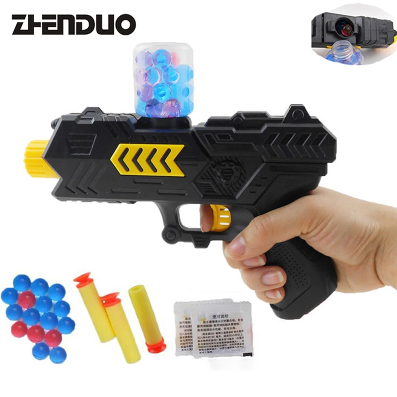 ZhenDuo اللعب في الهواء الطلق معركة اطلاق النار مسدس لعبة 2-في-1 هلام الكرة مسدس المياه قنبلة مع الأصلي مربع ZhenDuo اللعب في الهواء الطلق معركة اطلاق النار مسدس لعبة 2-في-1 هلام الكرة مسدس المياه قنبلة مع الأصلي مربع
