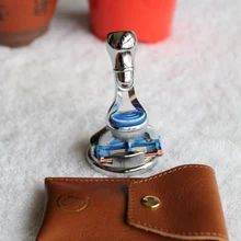 Frank Shaving, роскошная мини бритва с 5 лезвиями, чехол из натуральной бычьей кожи, лучший выбор для путешествий,# FU-TR