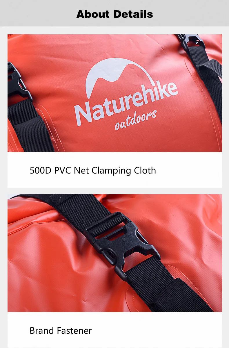 Naturehike на открытом воздухе сухой мешок 40L-120L речной треккинг мешок плавание Водонепроницаемый Открытый Кемпинг Велоспорт Спортивная сумка NH16T002-S