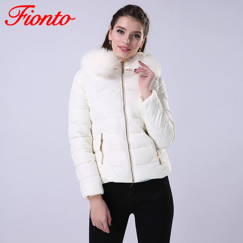 1 предмет Для женщин зимние куртки и пальто, большой меховой воротник с капюшоном парки Повседневное тонкий теплое пальто A003
