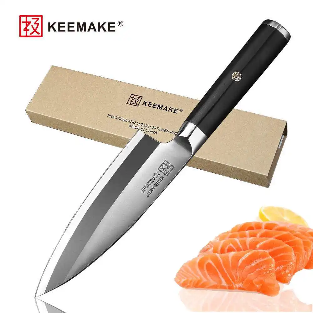 KEEMAKE Professional 6.5'' Deba Knife German 1.4116 Steel Razor Sharp