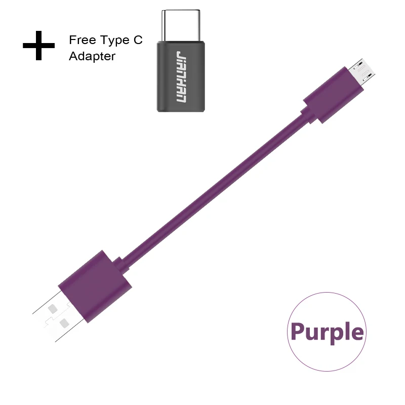 2 в 1 Micro USB кабель type C USB-C кабель 2A Быстрая зарядка конвертер данных для samsung Galaxy huawei Xiaomi Redmi мобильный телефон - Цвет: Purple