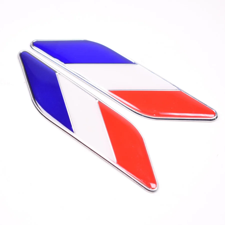 YAQUICKA 10 sets France French Flag Car Fender Emblem