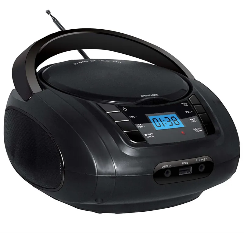  LONPOO Bluetooth CD Player Boombox Portable CD Player USB Boombox Stereo Subwoofer Speaker FM Radio