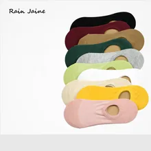 Белые носки, хлопковые, невидимые, короткие тапочки, не показывают, не скользят, короткие носки, женские, одноцветные, в полоску, пот, силикагель