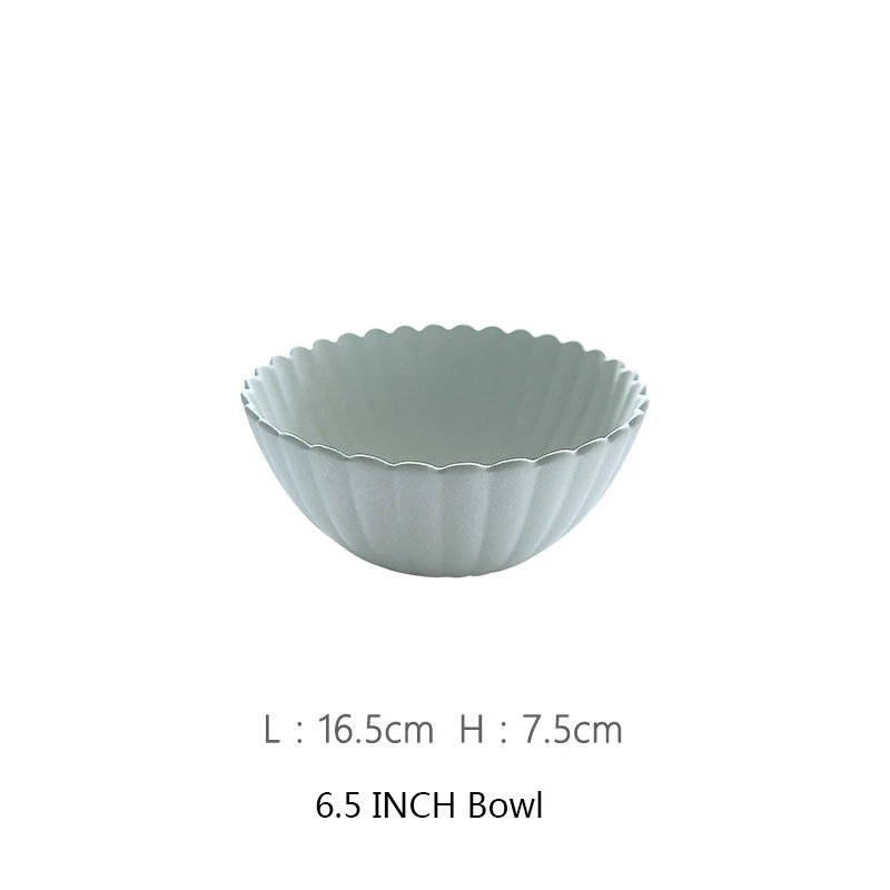 LEKOCH благодарности и отзывы, креативная керамическая тарелка, блюдо, простая Бытовая Западная миска для фруктового салата - Цвет: 6.5 inch bowl