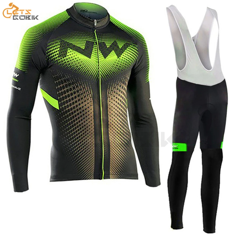 

Northwave Nw 2019 Pro Team Cycling Jersey Roupa Ciclismo Men Mtb Cycling Clothing Summer Long Sleeve Bike Bib Pants Cycling Set