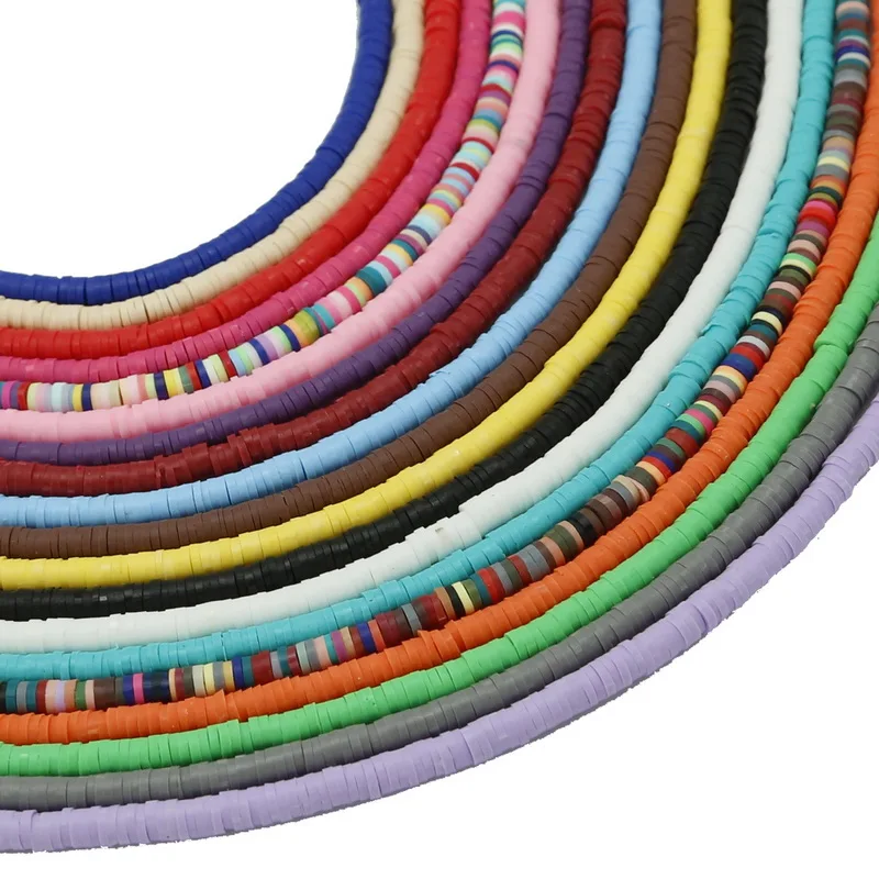 

45cm/strand 4x1mm Polymer Fimo Clay Chip Beads Disk Loose Spacer Beads for DIY Apparel Sewing Craft