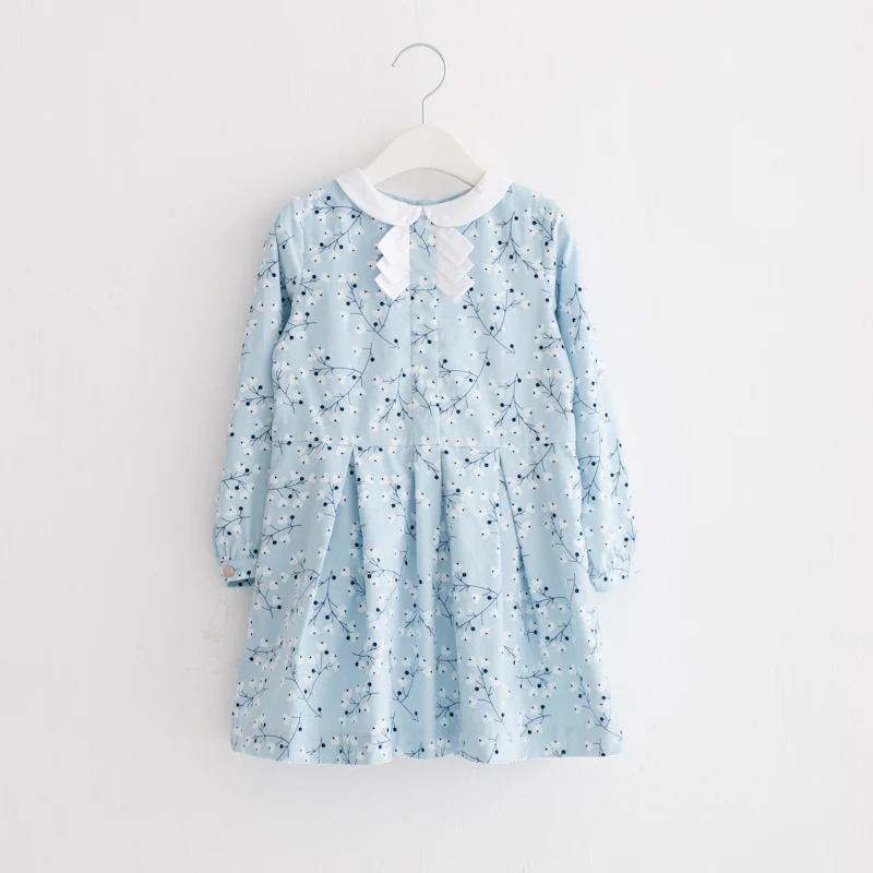 

J Brand Girls Dress Cotton Long-sleeved Dress 2018 Autumn New Imported Pit Art Fabric Fresh