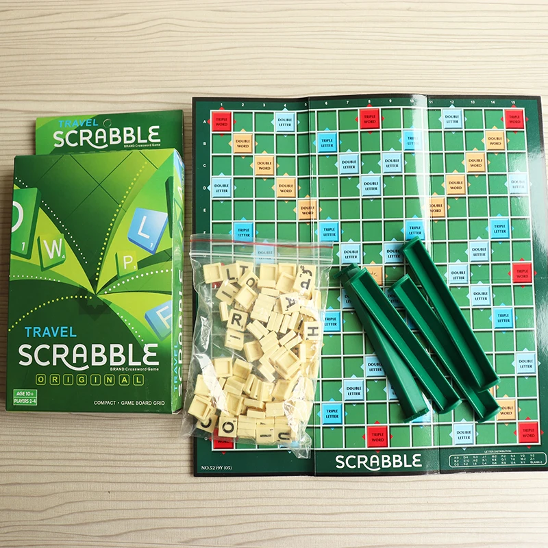 

Scrabble Games Kid Crossword Puzzles Children Board Spelling Table Jigsaw Words Teaching Aid Fun Educational Toys