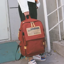 Повседневный Большой Вместительный женский рюкзак, корейский стиль, холст, унисекс, рюкзак с буквенным принтом, школьная сумка, шикарный рюкзак на плечо для путешествий