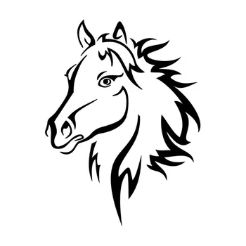 

12cm*16cm Beautiful Horse Silhouette Fashion Vinyl Decal Car Sticker Black/Silver Car Accessories S6-2806