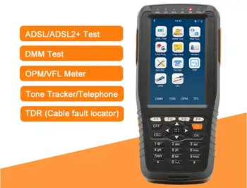 

Multi-functional ADSL2 Tester ADSL Installation Maintenance with Optical power Meter VFL Tone Tracker TDR Cable Fault Locator