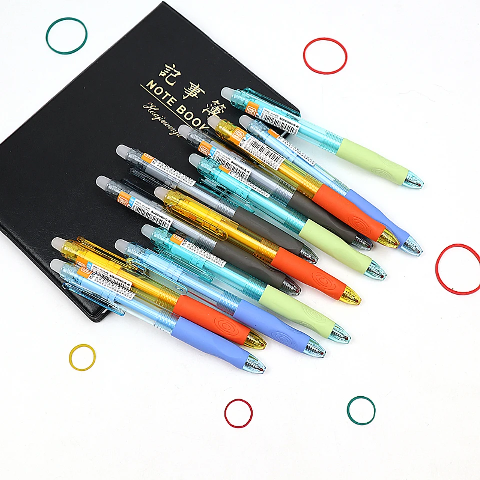 4 шт./лот, милые маленькие стильные стираемые гелевые ручки 0,5 мм, черные/синие чернила, волшебные нейтральные ручки для студентов и школьников, подарок