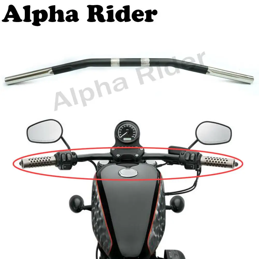 Retro Zero Drag Bar Curved Dimpled For Harley Sportster Xl 1200 Iron 883 48 72 Roadster Nightster 1 25mm Zero Handlebars