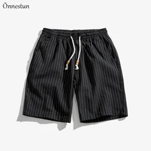 Onnestun шорты мужские Новые Летние Стильные мужские шорты кэжуал плюс размер полосатые модные повседневные пляжные шорты мужские