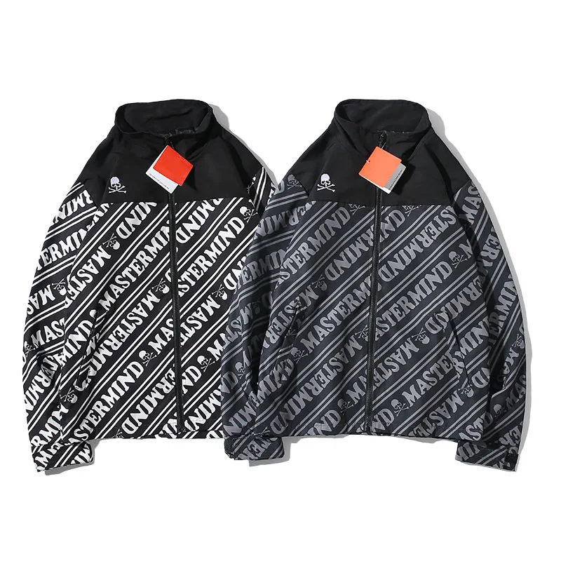 2019 Best Version 1:1 Mastermind Cooperation Full Logo Printed Women Men Jacket Windbreaker Hiphop Streetwear Men Thin Jacket