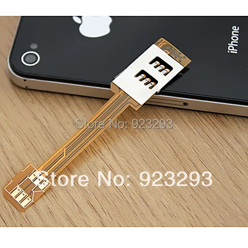 Dual Sim Card Adapter For Iphone 4 4s 5 5s 5c Fits For Ios 7