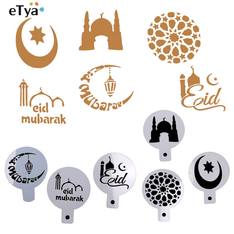 FENGRISE-Star-Moon-EID-Coffee-Stencils-Mosque-Cookie-EID-Mubarak-Ramadan-Cake-Decoration-Tools-Mubarak-Muslim (1)